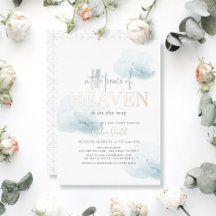 Little Peace of Heaven Blue Cloud Boy Baby Shower