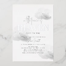 Little Peace of Heaven Gray Cloud Baby Shower