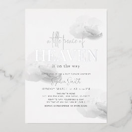 Little Peace of Heaven Gray Cloud Baby Shower Folieneinladung