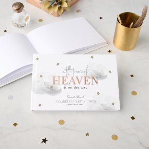 Little Peace of Heaven Gray Cloud Baby Shower Gästebuch