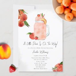 Little Peach Fruit Smoothie Girl Babydusche Einladung