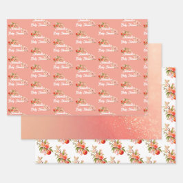 Little Peach on The Way Baby Shower Geschenkpapier Set