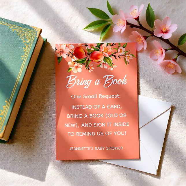 Little Peach Orchard Baby Shower Begleitkarte (Von Creator hochgeladen)