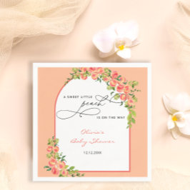 Little Peach Watercolor Napkins Serviette