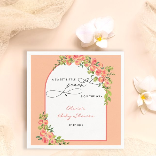 Little Peach Watercolor Napkins Serviette (Von Creator hochgeladen)