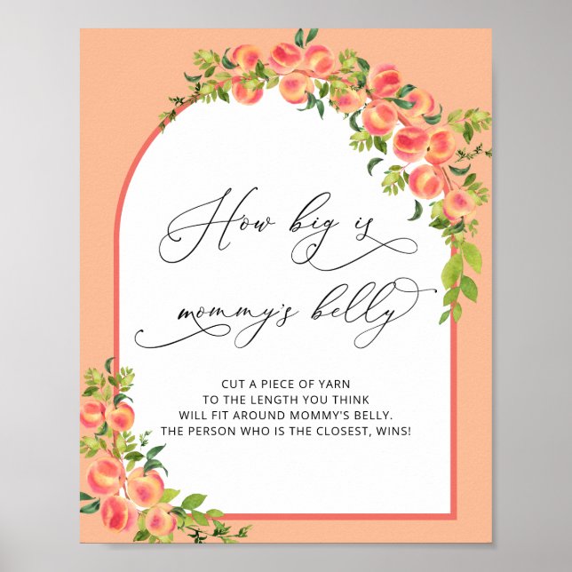 Little Peach Wie groß ist Mommy's Bauch Poster (Vorne)