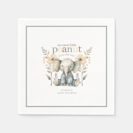 Little Peanut Blue Baby Elephant Paper Serviette