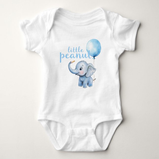 Little Peanut Blue Elephant Baby Bodysuit - Niedli Strampler (Vorderseite)