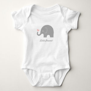 Little Peanut Elephant Baby Bodysuit, rosa Herz Strampler