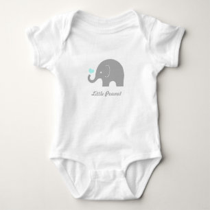 Little Peanut Elephant Baby Romper, blaues Herz Strampler