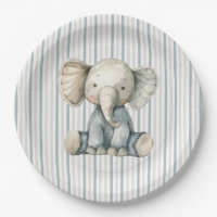 Little Peanut Elephant Blue Striping Baby Dusche