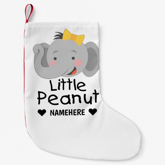 Little Peanut Elephant Kleiner Weihnachtsstrumpf (Vorderseite)