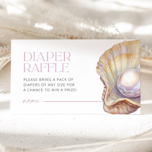Little Pearl Ocean Beach Oyster Diaper Raffle Begleitkarte