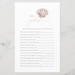 Little Pearl Vater Jokes Baby Shower Game Card