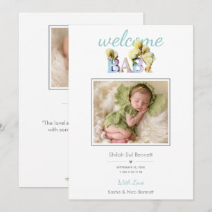 Little Peep & Co. Willkommen Baby Einladung