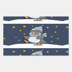Little Penguin Rechteckiger Aufkleber