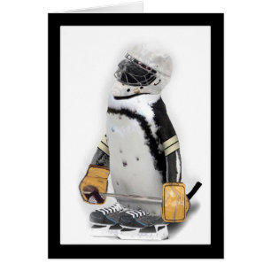 Little Penguin Wearing Hockey Gear