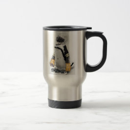 Little Penguin Wearing Hockey Gear Reisebecher