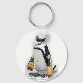 Little Penguin Wearing Hockey Gear Schlüsselanhänger