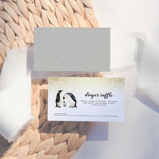 Little Penguin | Winter Baby Dusche Windelwanne Begleitkarte (Von Creator hochgeladen)