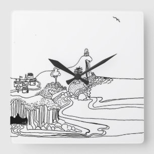 Little philosopher quadratische wanduhr