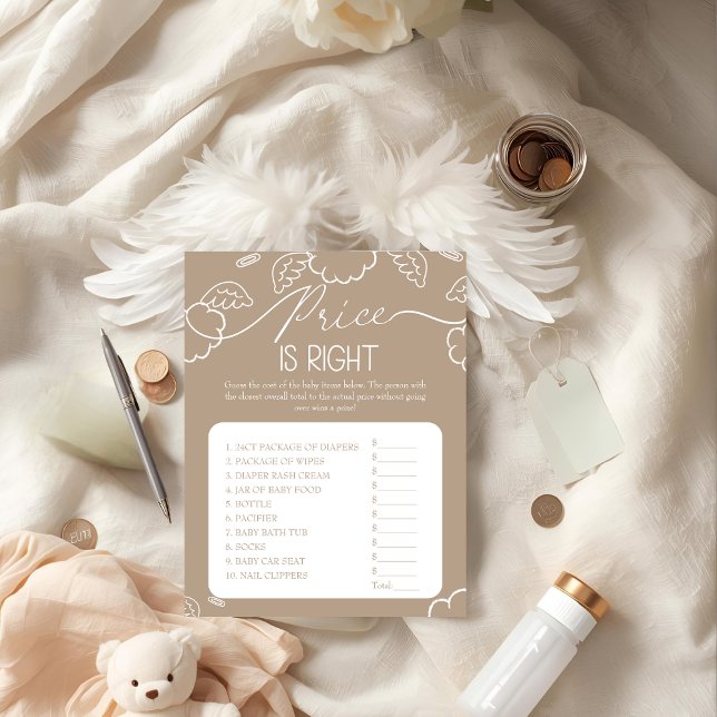 Little Piece of Heaven beige Price is Right Game  Einladung (Little Piece of Heaven beige Price is Right Game)