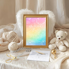 Little Piece of Heaven How Big Is Her BellyRainbow Einladung