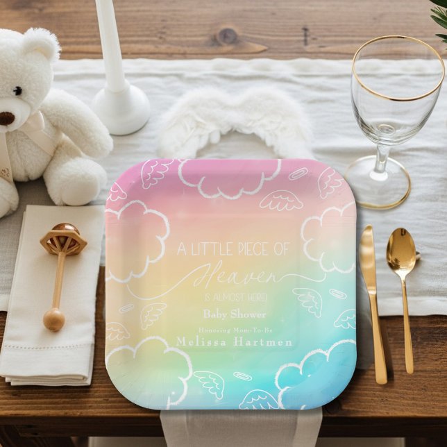 Little Piece of Heaven Rainbow  Pappteller (Little Piece of Heaven Rainbow Paper Plates)