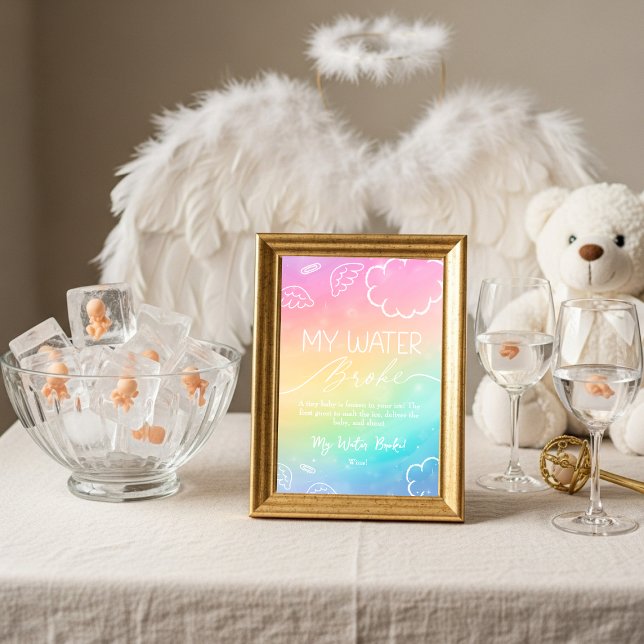 Little Piece of Heaven Water Broke Game Rainbow  Einladung (Little Piece of Heaven Water Broke Game Rainbow)