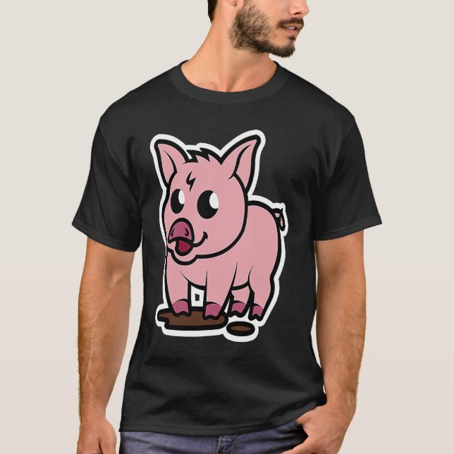 Little Pig  Pet  Piggy T-Shirt (Vorderseite)