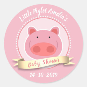 Little Piglet Runder Aufkleber