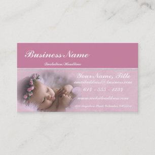 Little Pink Baby Girl Business Cards Visitenkarte