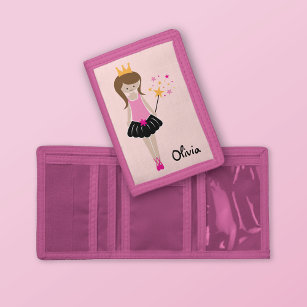 Little Pink Ballerina Princess Tri-fold Geldbeutel