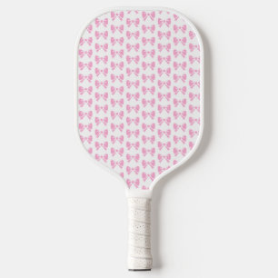 Little Pink Bow Girl Ladys Girly Birthday Pickleball Schläger