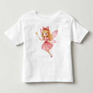 Little Pink Fairy mit goldenem Haar Kleinkind T-shirt