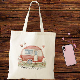Little Pink Glamper Camper with Butterflies Tragetasche