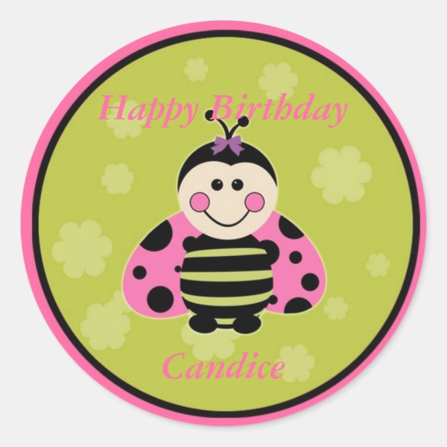 Little Pink Ladybug Sticker (Vorderseite)
