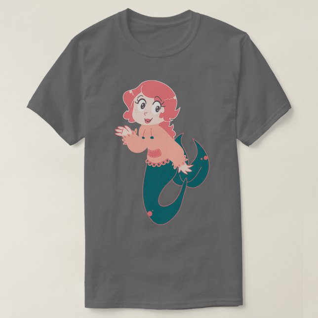 Little Pink Mermaid Girl T-Shirt (Design vorne)