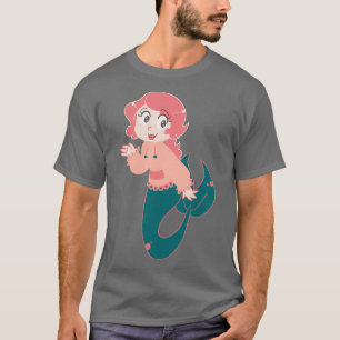 Little Pink Mermaid Girl T-Shirt
