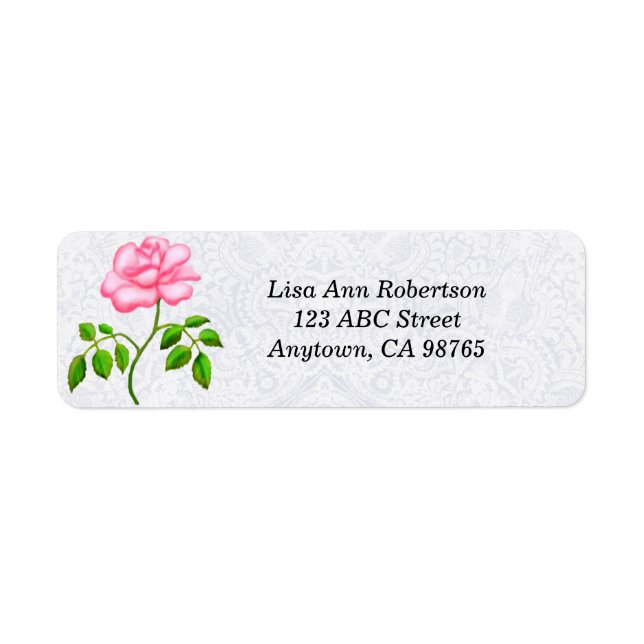 Little Pink Tee Rose Address Labels (Vorne)