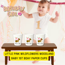 Little Pink Wildblumen Woodland Baby 1 Tag