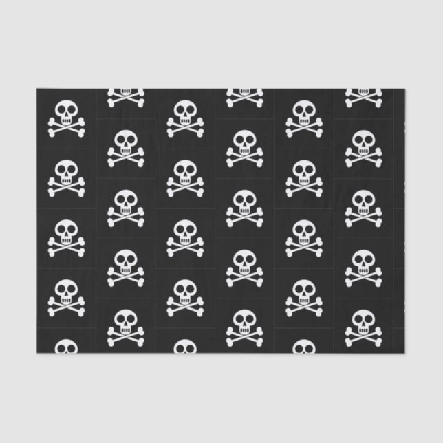 Little Pirate Kids Skull und Crossbones Geburtstag Seidenpapier (Vorderseite)
