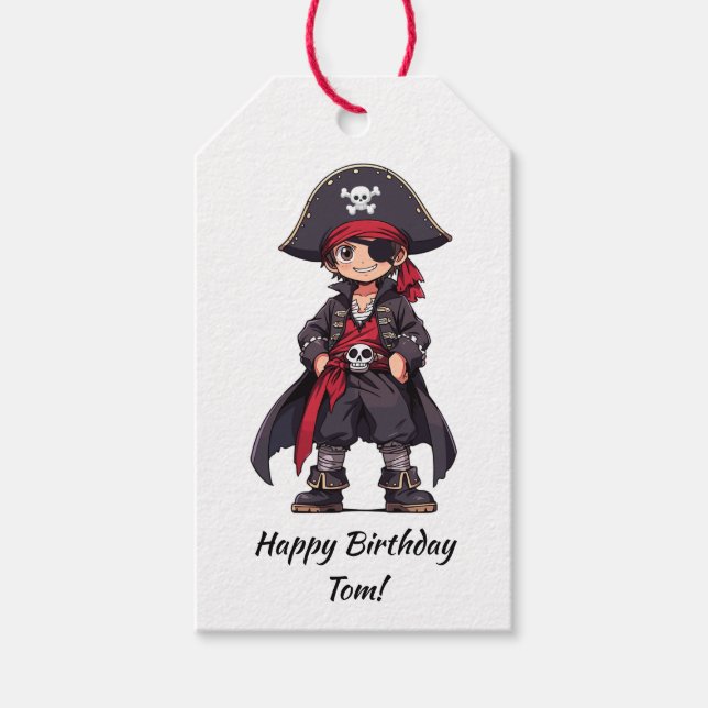 Little Pirate Kindergeburtstag Geschenkanhänger (Vorderseite)