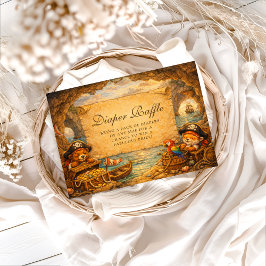 Little Pirates Treasure Voyage Diapper Raffle Begleitkarte