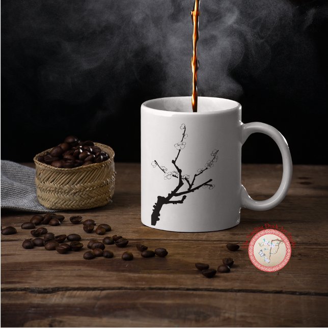 Little Plum Blossom Twig Kaffeetasse (Von Creator hochgeladen)
