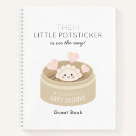 Little Potsticker Baby Shower Gästebuch Notizbuch