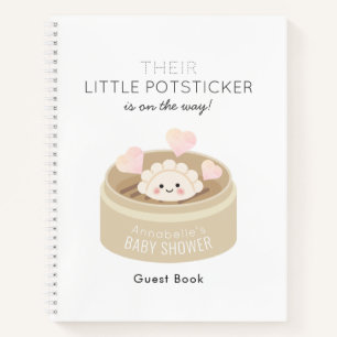 Little Potsticker Baby Shower Gästebuch Notizbuch