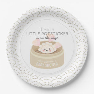 Little Potsticker White Baby Shower Teller