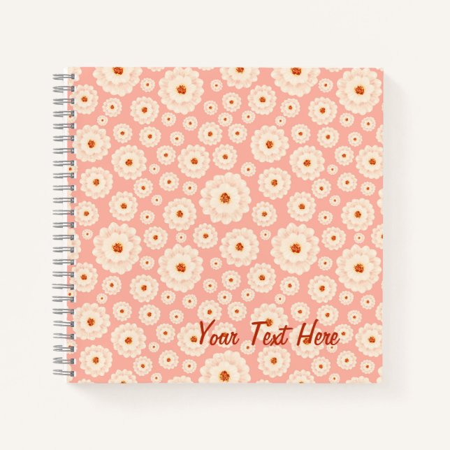Little Powder Pink Blume Notizbuch (Vorderseite)