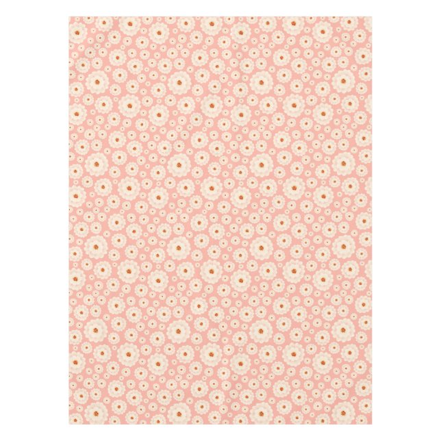 Little Powder Pink Blume Tischdecke (Vorderseite)